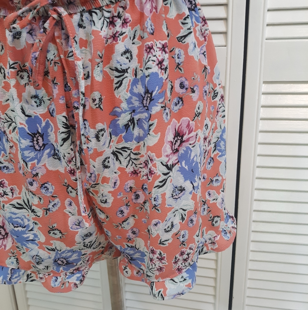 Ultra flirt off shoulder romper shorts sz LG *J - Picture 5 of 6